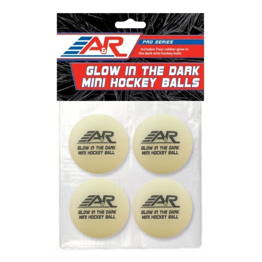 A&R Glow In The Dark Street Hockey Ball - 4 Pack - Pucks & Balls