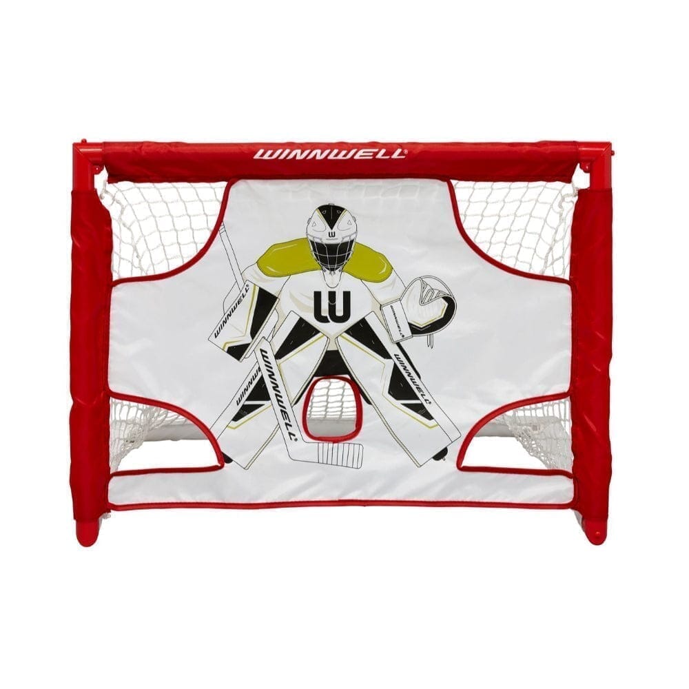 Winnwell Hockey Collapsible PVC Mini Net & Target W/2 Sticks, Ball & Case - Hockey Goals & Targets